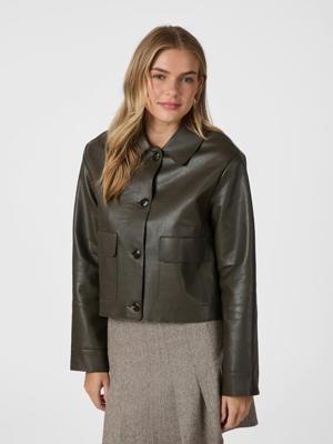 Neo Noir Jacket Romana Faux PU | Brown
