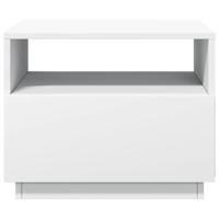 Salontafel met LED-verlichting 50x49x40 cm wit - thumbnail