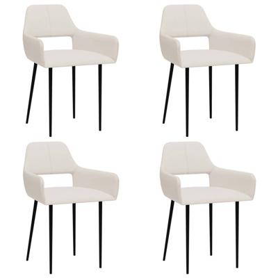 vidaXL Eetkamerstoelen 4 st stof crème vidaXL Eetkamerstoelen 4 st stof crème