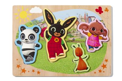 Bambolino Bing houten puzzel met grote figuren - educatief speelgoed leren puzzelen - toys