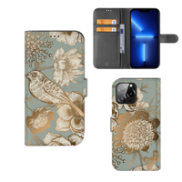 Hoesje voor iPhone 13 Pro Max Vintage Bird Flowers - thumbnail