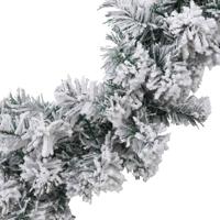 Kerstslinger met LED-verlichting 10 m PVC groen - thumbnail