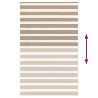 Zebra Blind 145x200 cm stofbreedte 140,9 cm polyester zandbruin