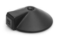 DX Deurstop vloermodel met zijbuffer Ø85x26mm - zwart - thumbnail