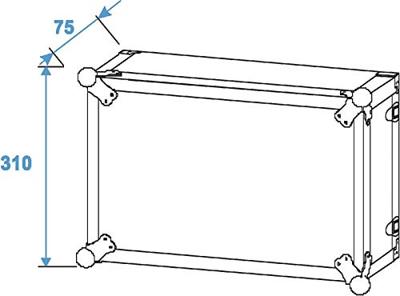 Roadinger Effect Rack CO DD 19 inch flightcase 6HE 240mm diep - thumbnail