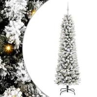 Kunstkerstboom met 300 LED Wit 210 cm PVC en Metaal en Plastic - thumbnail