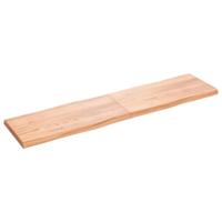 Tafelblad natuurlijke rand 200x50x(2-6)cm eikenhout lichtbruin - thumbnail