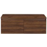 Frozen Badmeubelset 120 cm - Greeplijst in Kleur - Inclusief Wastafelbovenblad Walnoot - thumbnail