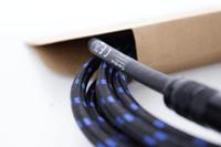 Cordial 14769 Jackplug Instrumenten Aansluitkabel [1x Jackplug male 6,3 mm (mono) - 1x Jackplug male 6,3 mm (mono)] 3 m Zwart, Blauw Textielmantel - thumbnail