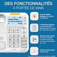 Draadloze telefoon Alcatel XL785 Wit - thumbnail