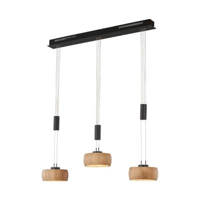 Fischer & Honsel 3-lichts hanglampShine-Wood zwart - 61093