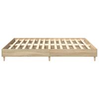 Bedframe zonder matras 200x200cm spaanplaat sonoma eikenkleurig - thumbnail