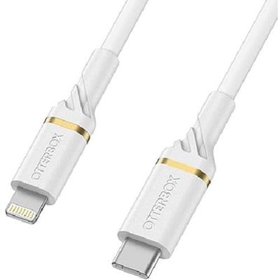 OtterBox Versterkte USB-C naar Lightning Cable, MFi Certified, snellaadkabel voor iPhone en iPad, ultrarobuust, buig- en buigzaam getest, 1m, Wit