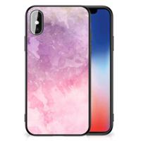 Kleurrijke Telefoonhoesje iPhone X | Xs Pink Purple Paint - thumbnail