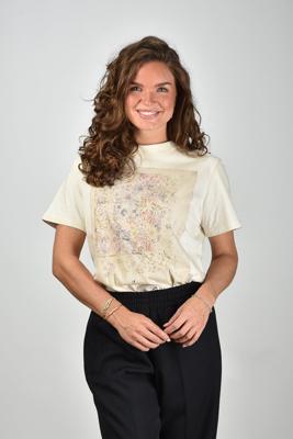 Golden Goose t-shirt GWP01220.P002119.11788 artic wolf/multicolor