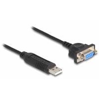 Delock USB 2.0 Adapter [1x USB-A 2.0 stekker - 1x Serieel 9-polig] 66453 0.5 m - thumbnail