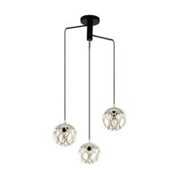 Eglo Decoratieve hanglampMirtazza 3-lichts zwart met creme - 99073 - thumbnail
