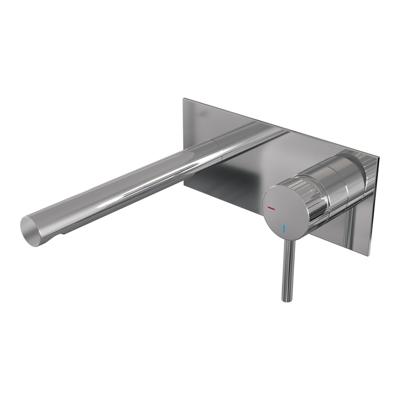 BRAUER Stripe Inbouw Wastafelmengkraan - rechte uitloop en afdekplaat model A1 - chroom 5-CE-330