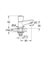 GROHE Costa S toiletkraan laag chroom 20405001 - thumbnail