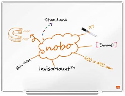 Nobo Impression Pro magnetisch whiteboard, emaille, ft 60 x 45 cm