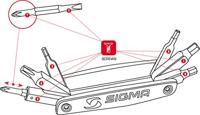 Sigma pocket tool multitool small 8 functies 63000 - thumbnail