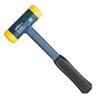 Wiha Kunststof hamer terugslagloos | middelhard | met holle metalen steel | rond-slagkop | 108 mm | 25 mm - 2122 - 02122 - thumbnail