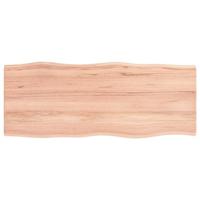 Tafelblad natuurlijke rand 100x40x2 cm eikenhout lichtbruin - thumbnail