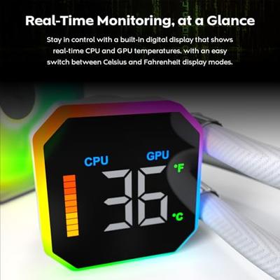 Montech hyperflow digital 360 waterkoeling (wit)