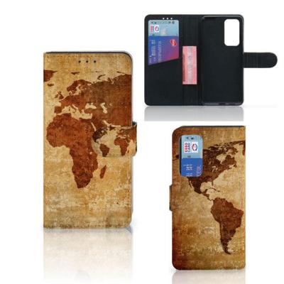 Huawei P40 | Flip Cover | Wereldkaart