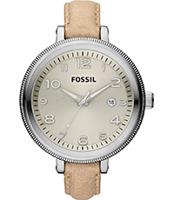 Horlogeband Fossil AM4391 Leder Beige 12mm - thumbnail