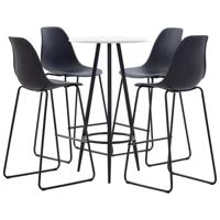 5-delige Barset kunststof zwart - thumbnail