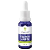 Vitakruid Vitamine D3 & K2 (MenaQ7) met druppelpipet 10 Milliliter - thumbnail
