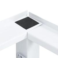 VidaXL Wasmachineverhoger met uittrekbaar schap wit - thumbnail