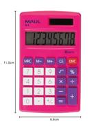Maul M 8 Zakrekenmachine Pink Aantal displayposities: 8 werkt op batterijen, werkt op zonne-energie - thumbnail