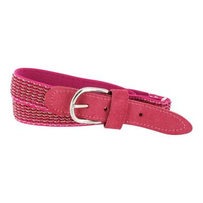 Oxxy elastische verstelbare riem glitter fuchsia