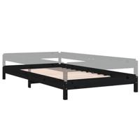 Bed stapelbaar 90x200 cm massief grenenhout zwart - thumbnail