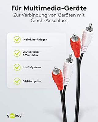 goobay 2x Tulp kabel goobay 2x Tulp kabel