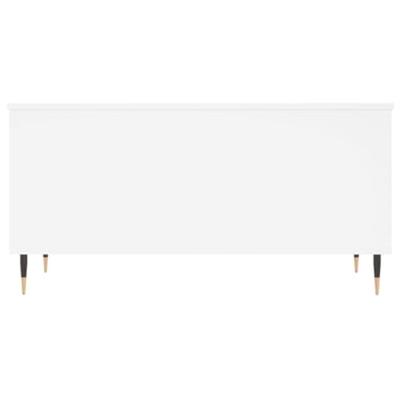 Salontafel 90x44,5x45 cm bewerkt hout wit - thumbnail
