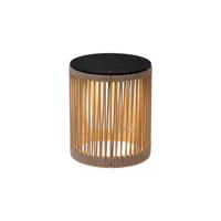 Lucide PINGI - Oplaadbare Vloerlamp Binnen/Buiten - Accu/Batterij - Ø 33,5 cm - LED 3 StepDim - 1x3W 3000K - IP44 - Taupe - thumbnail