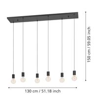 Stars of Light 6-lichts hanglampHuebro langwerpig - 390268 - thumbnail