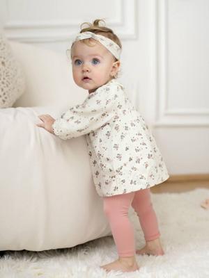 Babyset jurk + legging + haarband ecru Babyset jurk + legging + haarband ecru