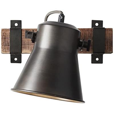 Brilliant WandlampDecca zwart met bruin - 85810/46