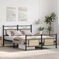Bedframe zonder matras hout sonoma eikenkleurig 140x190 cm - thumbnail