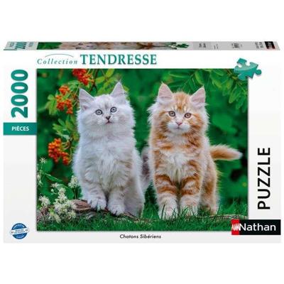 Nathan - Puzzel van 2000 stukjes - Siberische kittens - Vanaf 14 jaar - Puzzel van topkwaliteit - Tenderness Collection - 12001868