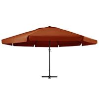 VidaXL Parasol met aluminium paal 600 cm terracottakleurig - thumbnail