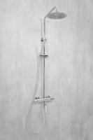 Regendouche set Wiesbaden Caral | Opbouw | Thermostaatkraan | 3-weg | Rond | Chroom - thumbnail