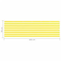 VidaXL Balkonscherm 90x300 cm hdpe geel en wit - thumbnail
