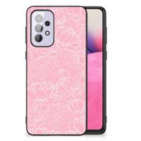 Samsung Galaxy A33 5G Bloemen Hoesje White Flowers - thumbnail