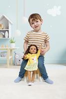 Heless Poppen tuinbroek met gestreept shirt bunny lou, 35-45 cm - thumbnail