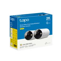 Tapo C410 Draadloze camera voor binnen en buiten, 2K 3 MP, batterijduur tot 180 dagen na één keer opladen, nachtzicht in kleur, alarm met bewegingsdetectie, IP65, 2 stuks - thumbnail